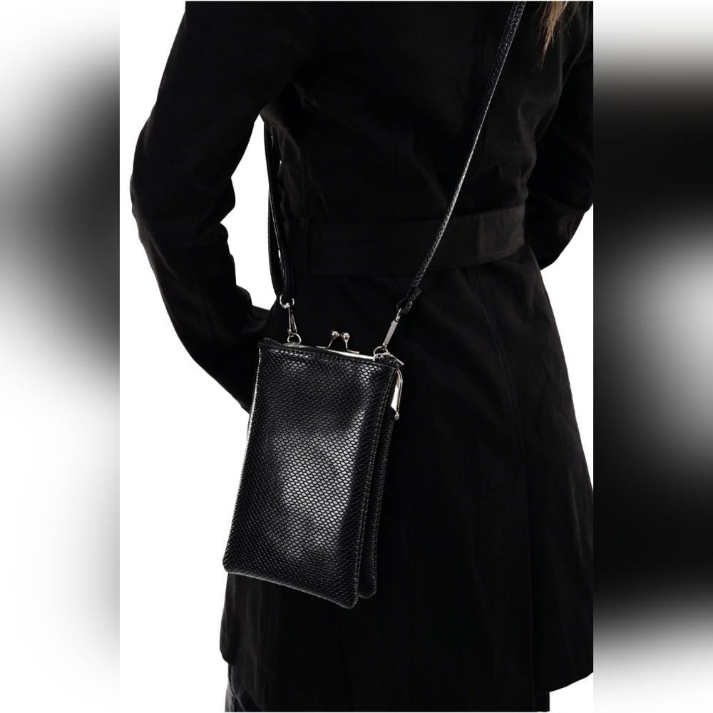 Foxblood Apple Leather Mini Crossbody Bag Purse - Picture 3 of 5